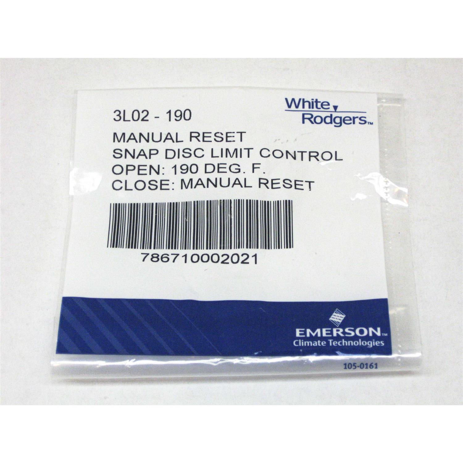 White-Rodgers 3L02-190 Limit Control Manual Reset 190f - Image 4