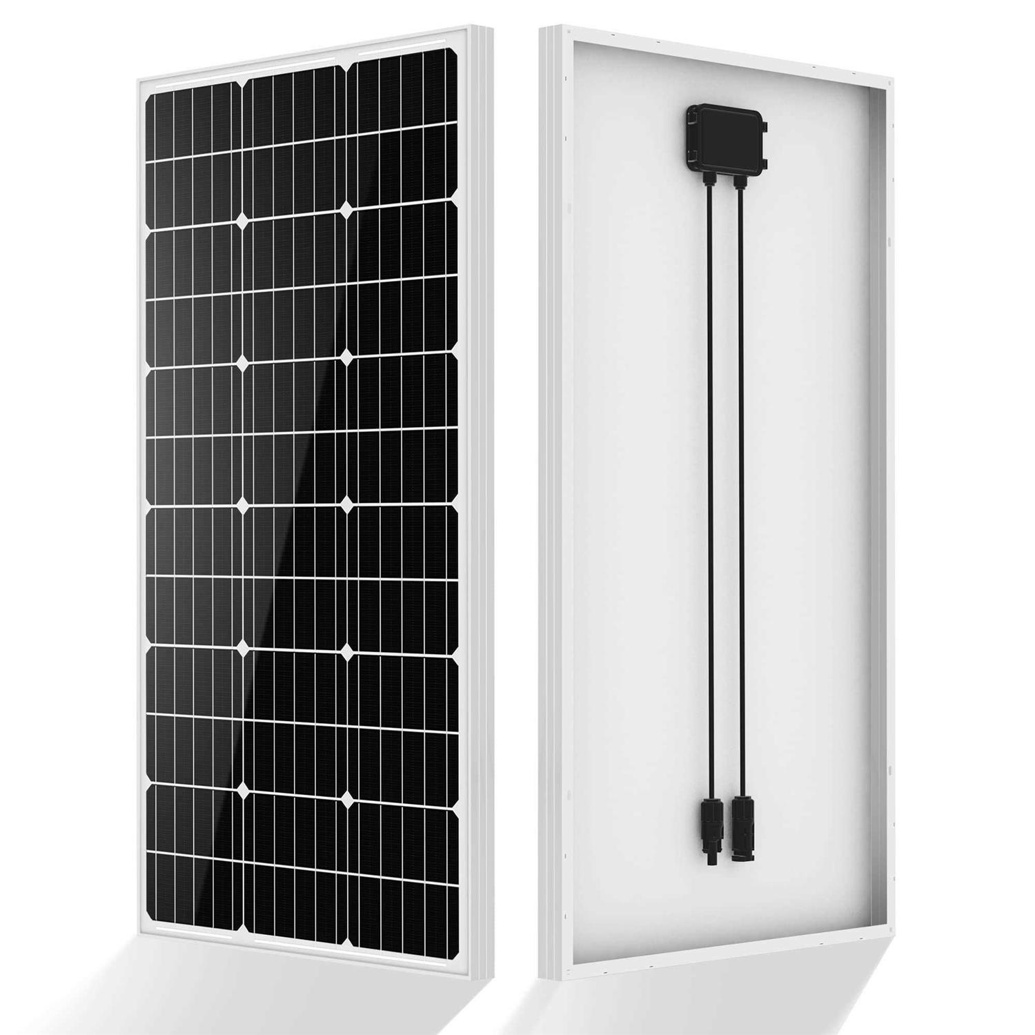 ECO-WORTHY 100 Watt 12 Volt Monocrystalline Photovoltaic PV Solar Pane