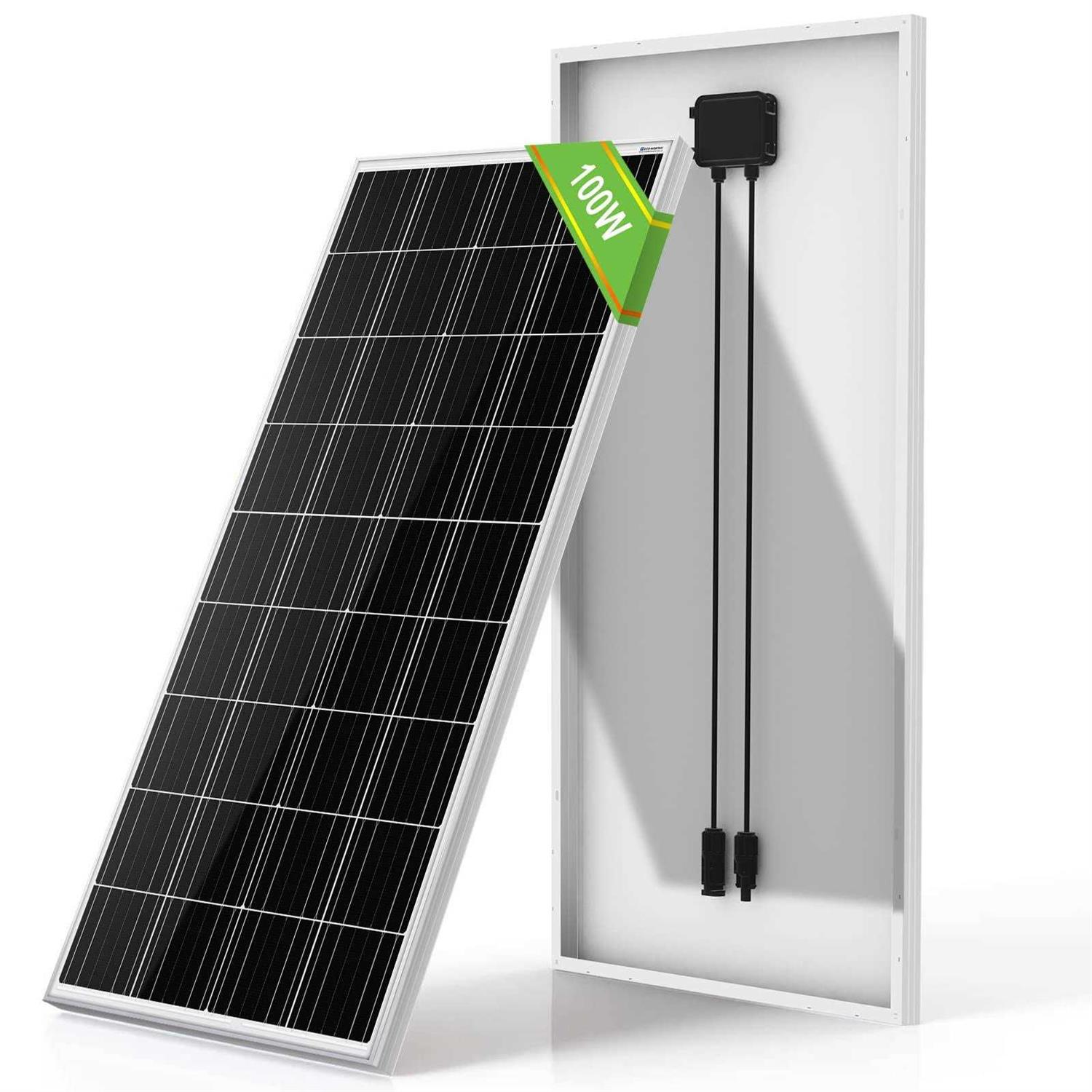 ECO-WORTHY 100 Watt 12 Volt Monocrystalline Photovoltaic PV Solar Pane - Image 3