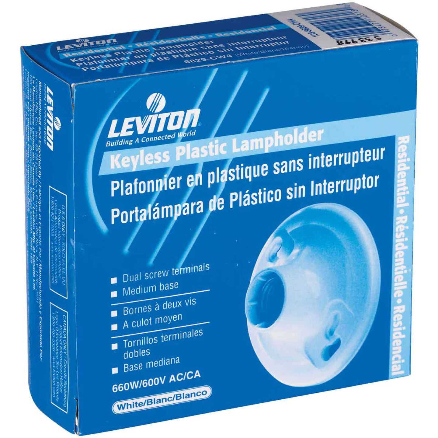 Leviton 8829-CW4 Plastic Keyless Lampholder - Image 5