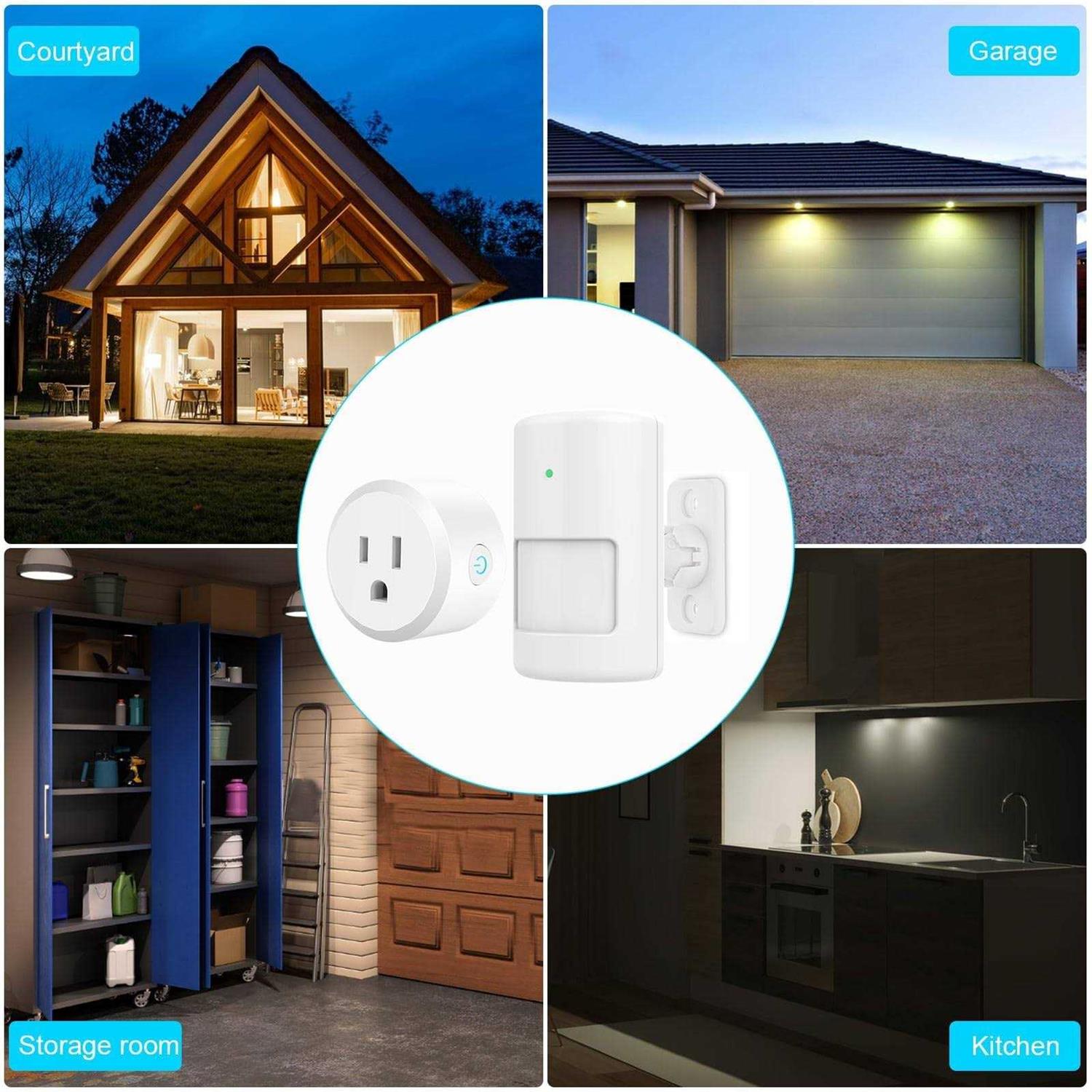 Wothfav Motion Sensor Light Switch with Outlet 2 Pack PIR Infrared Motion Sensor Switch with 3 Adjustable Sensing Modes - Image 5