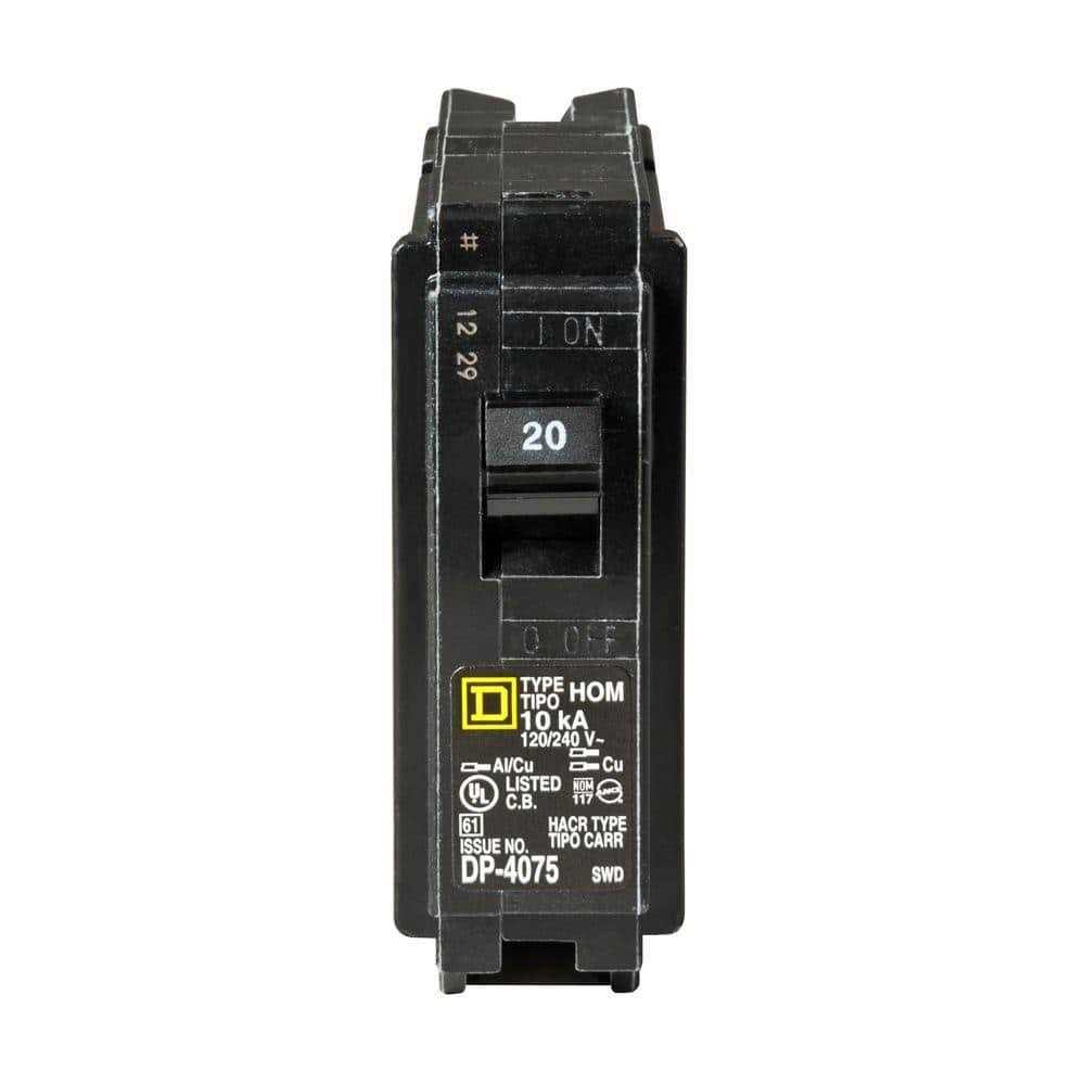 Square D Homeline Amp Single-Pole Circuit Breaker