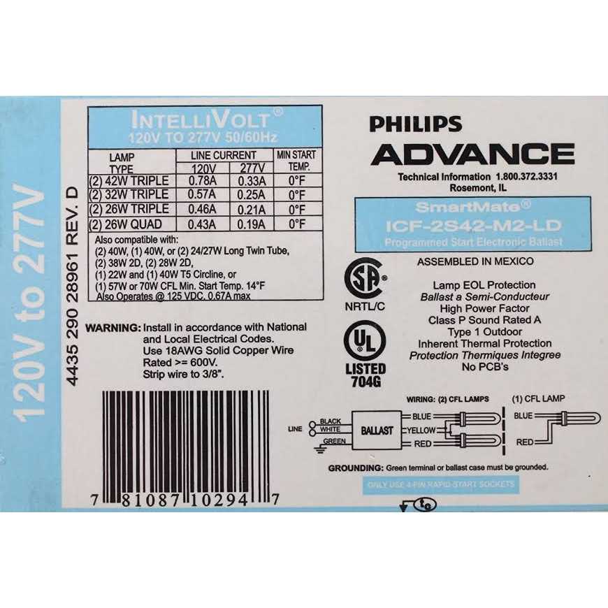 Advance SmartMate ICF-2S42-M2-bs Electronic Compact Fluorescent Ballast ICF2S42M2LD35M - Image 4