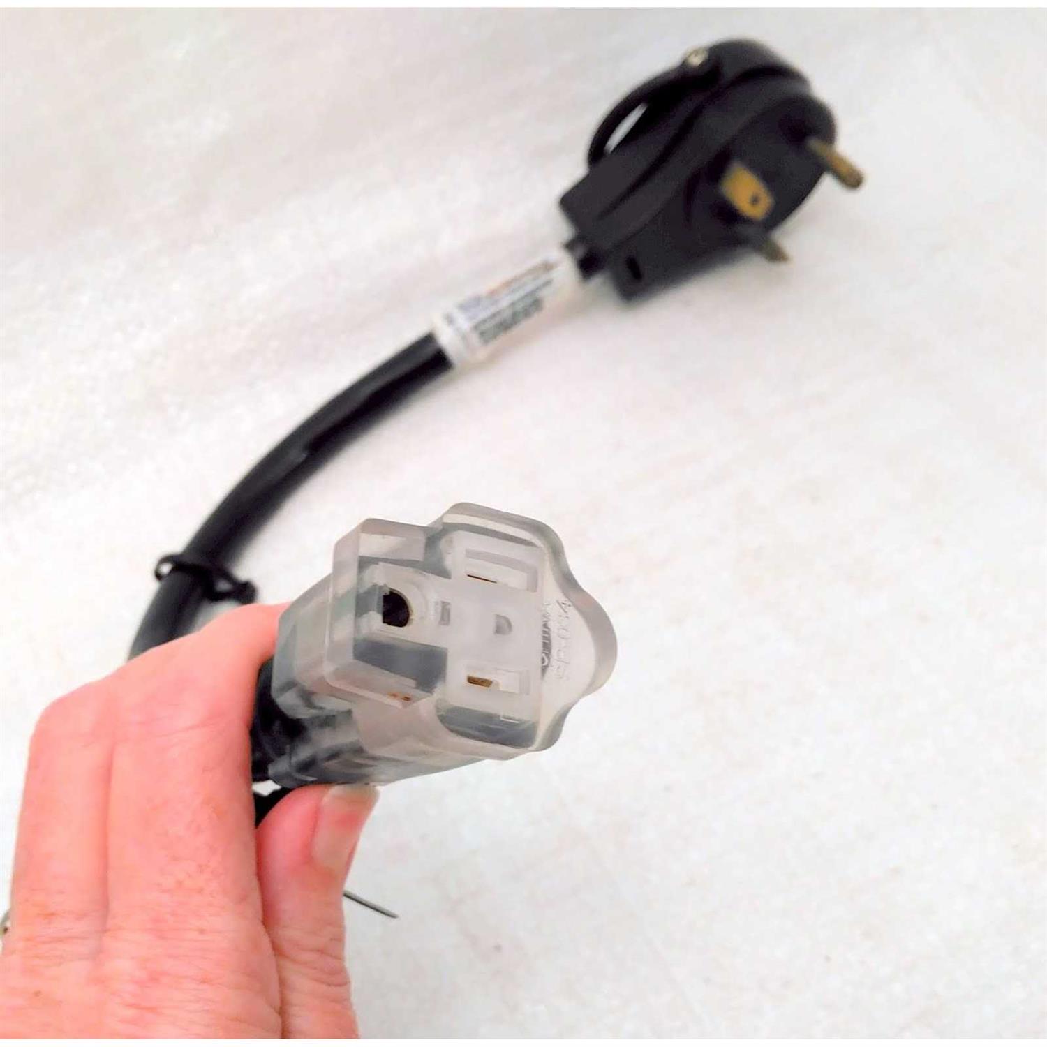 Southwire Coleman Cable 09542 14/3 STW 15 to 30-Amp RV Adapter Extension Cord with Lighted - Image 2