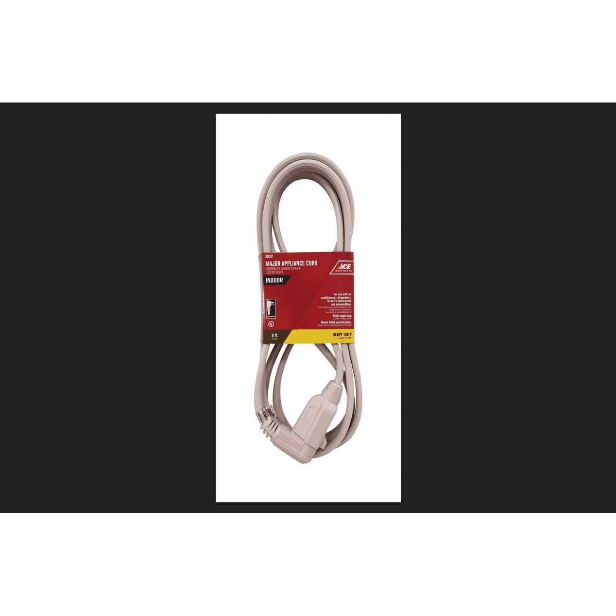 Ace 12/3 SPT-3 120 V 9 ft. L Appliance Cord - Image 3