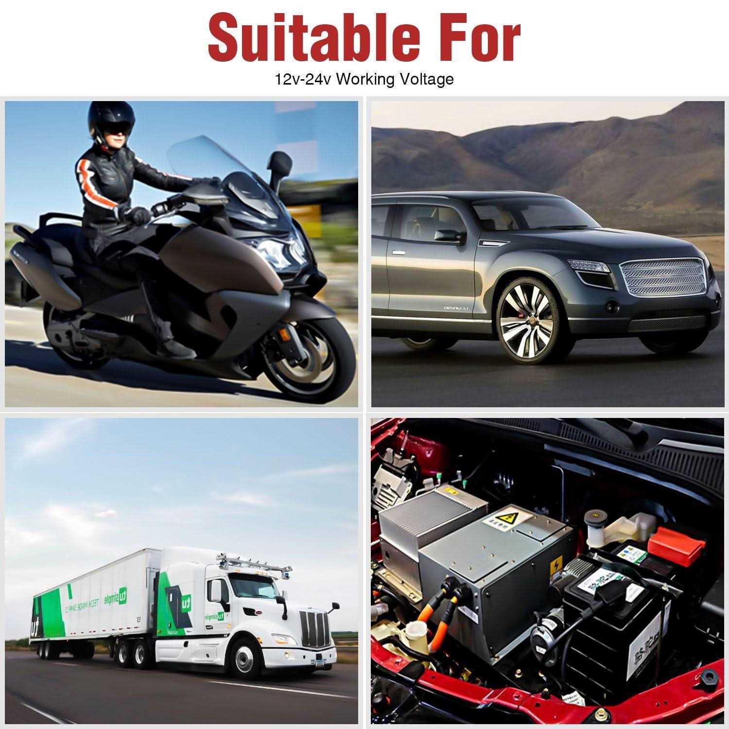 Nilight 2PCS 12FT SAE to SAE Extension Cable DC Extension Cord 16AWG 2 Pin Wire Harness with 12v-24v Quick Connect/Disconnect SAE Connector with Dust - Image 3