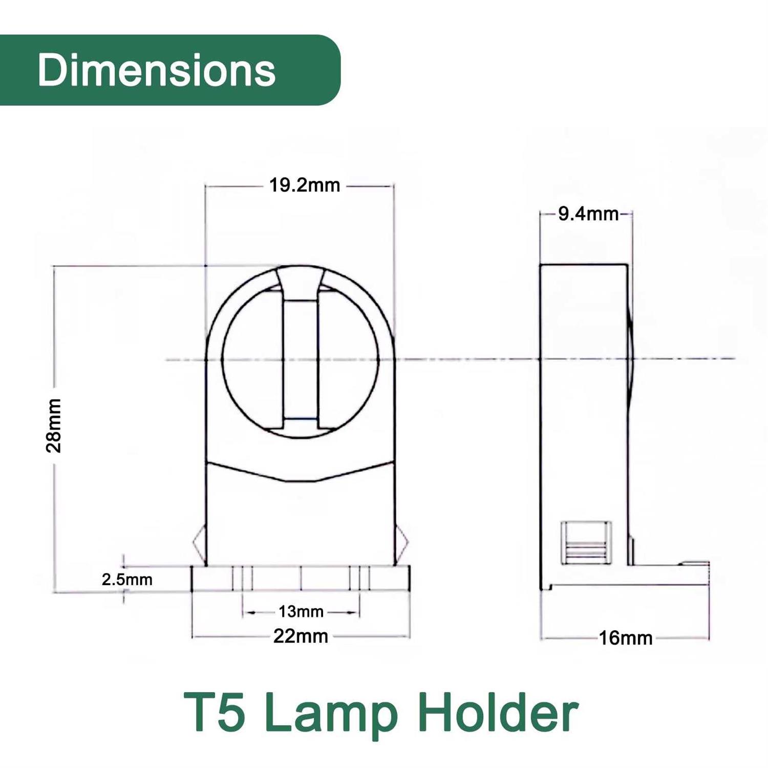 T5 LED Fluorescent Tube Lamp Holder Tombstone Fluorescent Lampholder T5 Bi-Pin Lamp Holder Lamp Socket Tube Accessory Lamp Aging Test - Image 4
