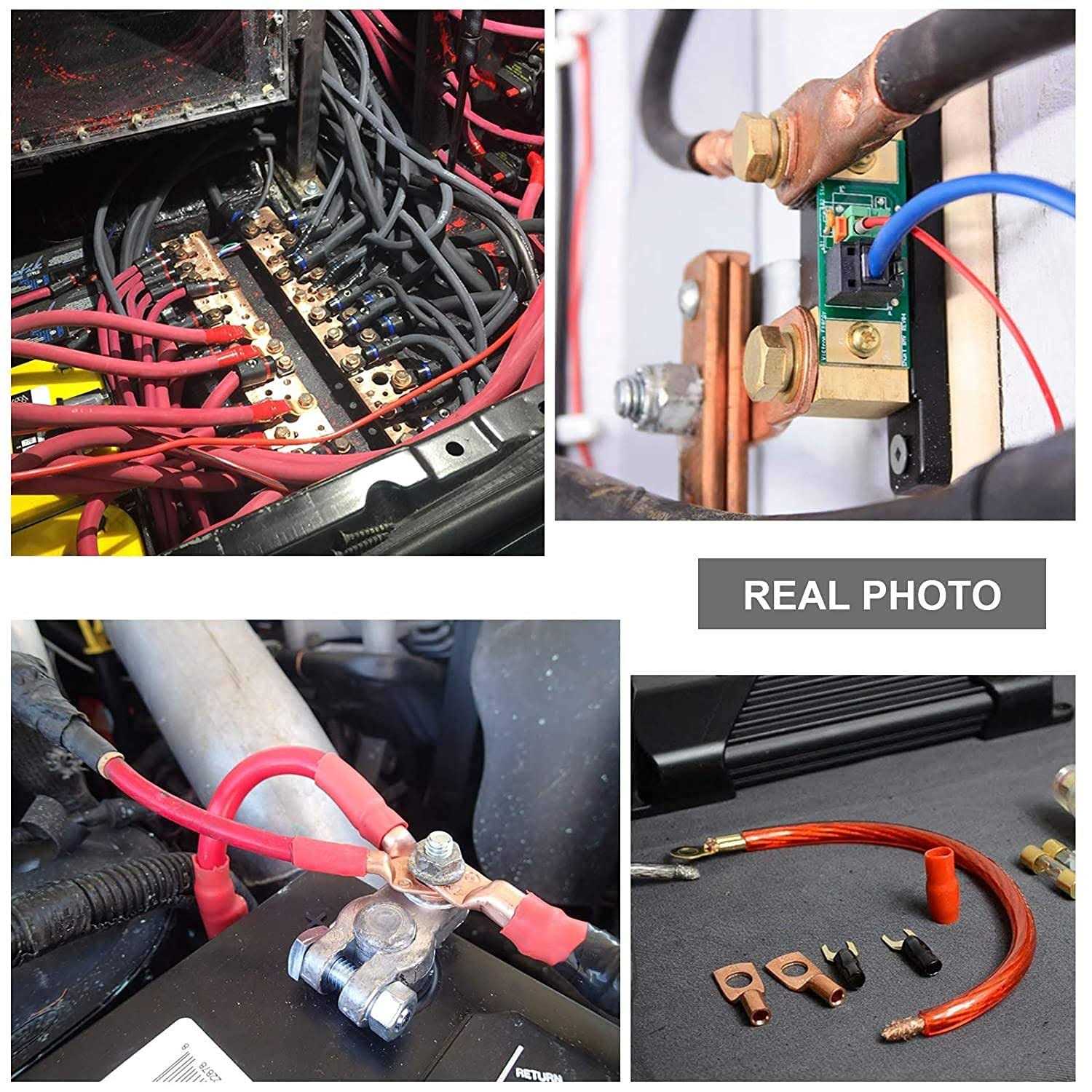 Tkdmr 10pcs 1/0 AWG-3/8 inch Battery Lugs,Heavy Duty Wire Lugs,Ring terminals,Battery Cable Ends,0 Guage terminals,Battery Terminal Connectors - Image 3