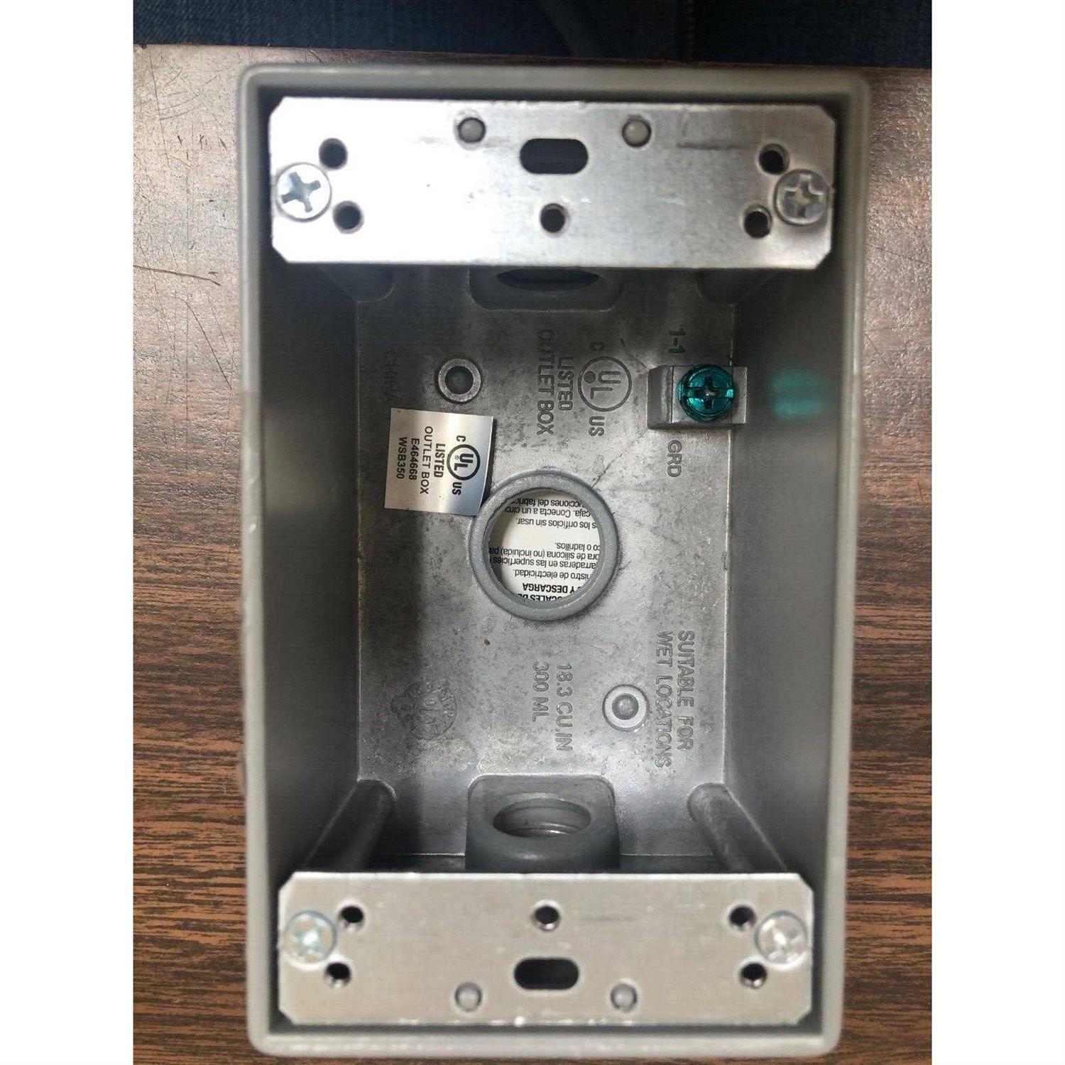 Commercial Electric Gray 1-Gang Weatherproof Duplex Outlet Kit - Image 2
