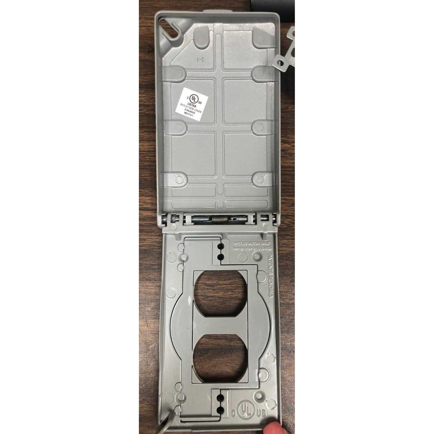 Commercial Electric Gray 1-Gang Weatherproof Duplex Outlet Kit - Image 5