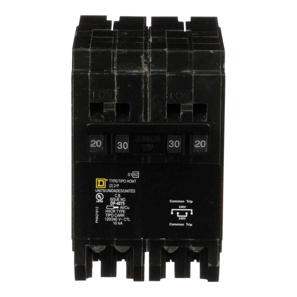 Square D homt220230 Quad tandem mini Circuit Breaker Homeline 1 x 2 pole at 20A - Image 4