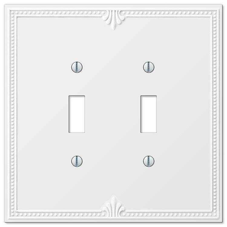 Amerelle 38TW Richmond White Oversized Plastic - 1 Toggle Wallplate - Image 4