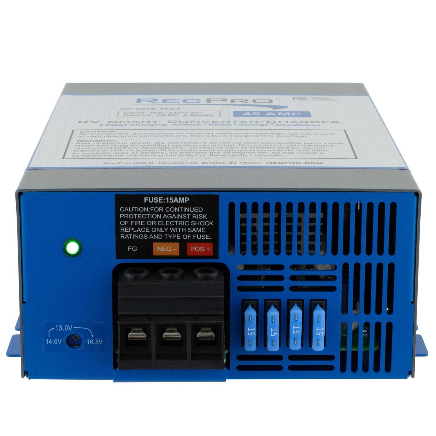 Recpro RV Converter 45 Amp RV Power Converter & Battery Charger 4 Stage Smart Charging - Image 5