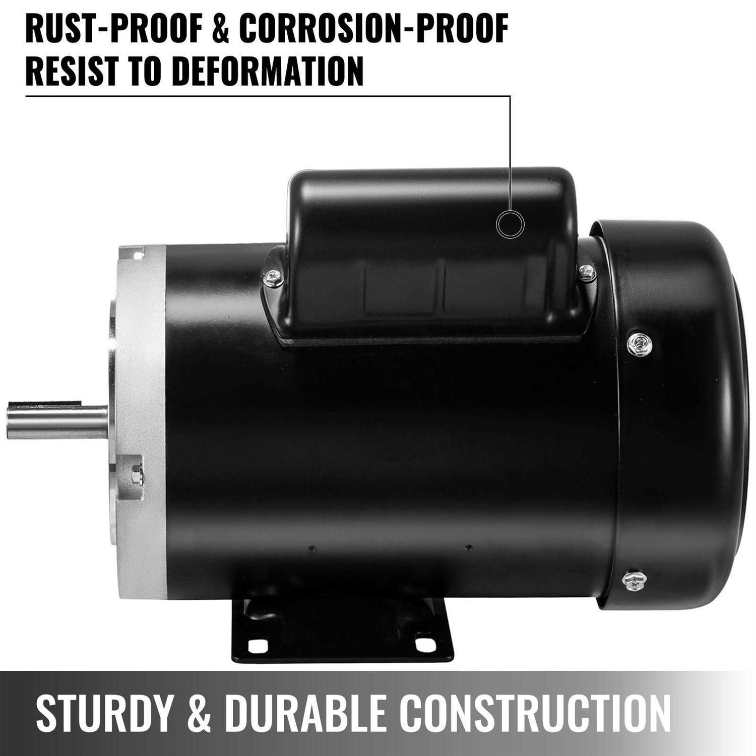 VEVOR 1Hp Electric Motor 140156C Single Phase 56C Frame TEFC 115230V 1800RPM JLDJ140156C180001V6 - Image 3