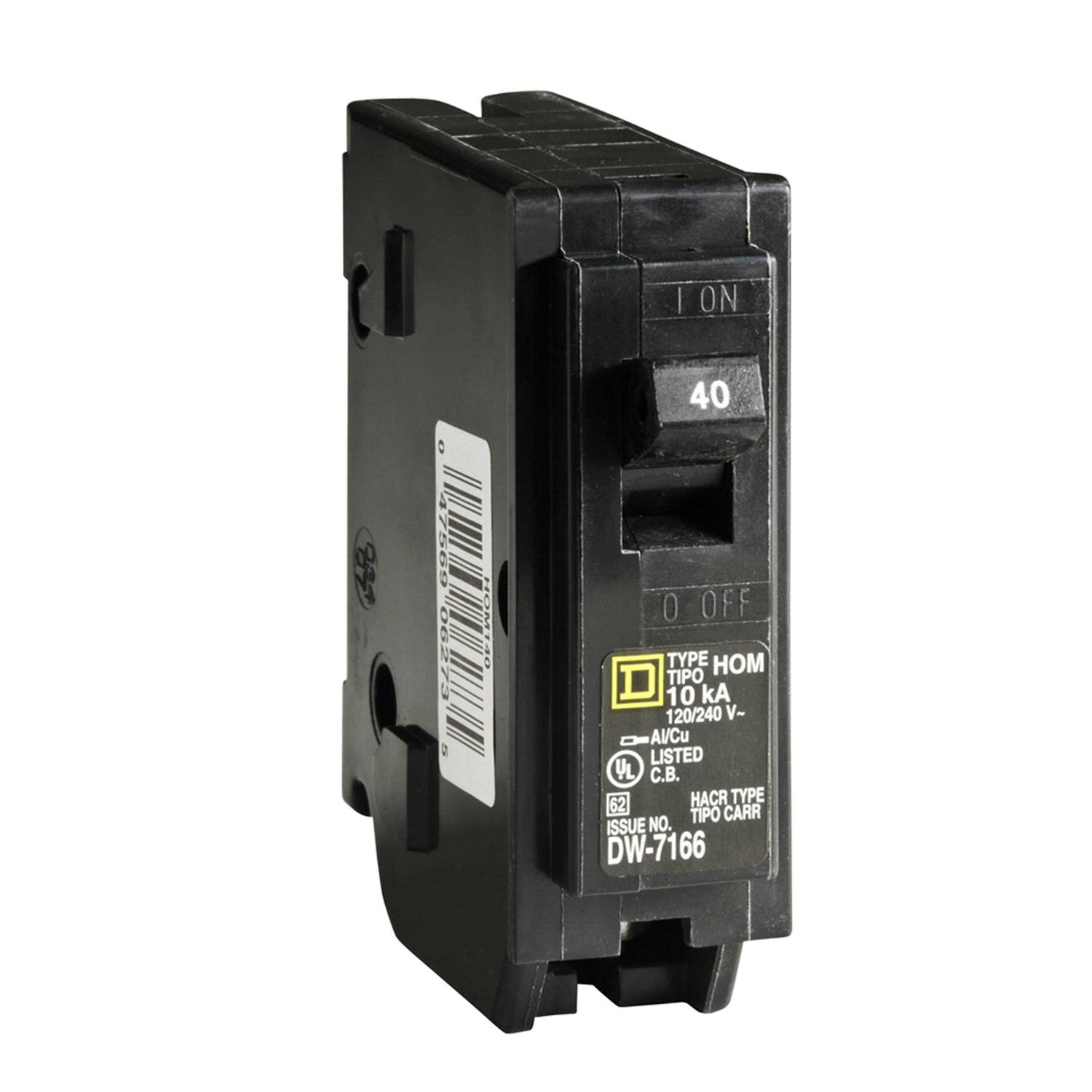 Square D HOM140CP Homeline 40 Amp Single-Pole Circuit Breaker