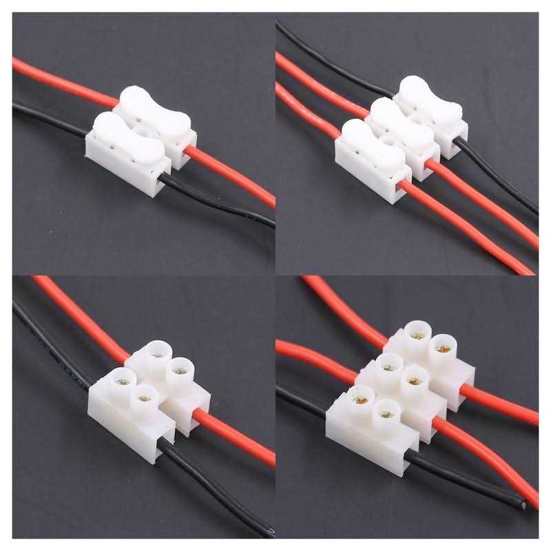 Rustark 100Pcs 2P CH2 + 3P CH3 Quick Connector Spring Wire Connector Screw Terminal Barrier Block for LED Strip Light Wire Connecting - Image 2