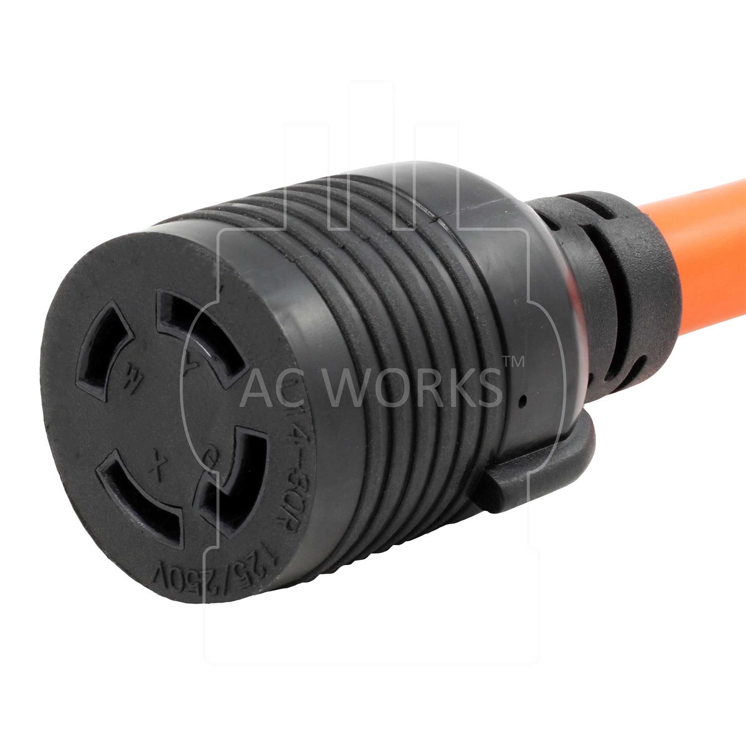AC WORKS 1.5ft RV 30A TT-30P Plug to L14-30R - Image 3