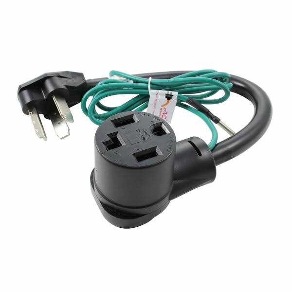 AC WORKS 1.5 ft. 3-Prong 30 Amp Dryer Plug to 4-Prong Dryer Female Connector Adapter S10301430-018 - Image 3
