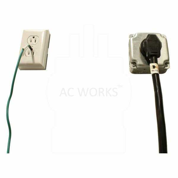 AC WORKS 1.5 ft. 3-Prong 30 Amp Dryer Plug to 4-Prong Dryer Female Connector Adapter S10301430-018 - Image 5