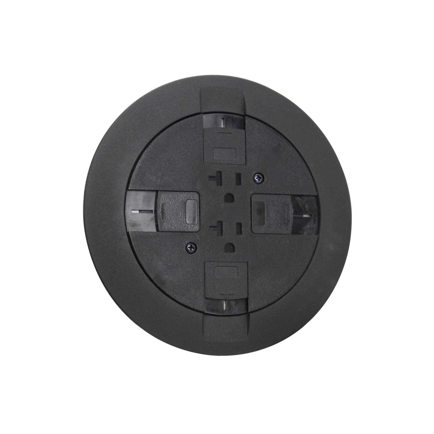 Wiremold RC7ATCBK RC7ATC Multi-Service Assembled Poke-Thru Device - Image 4