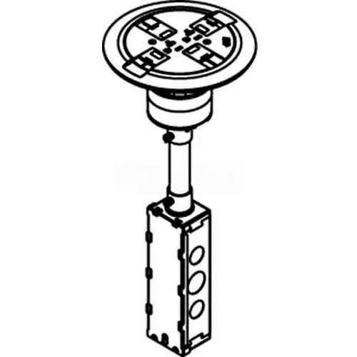 Wiremold RC7ATCBK RC7ATC Multi-Service Assembled Poke-Thru Device - Image 5