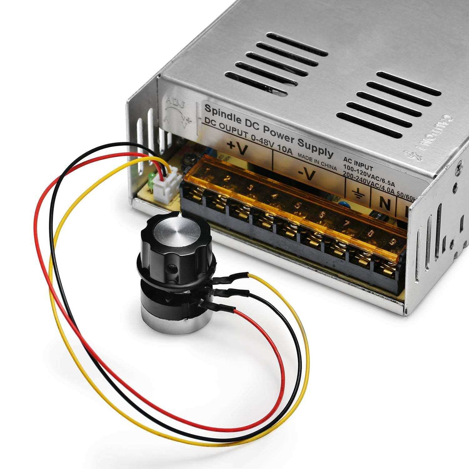 Genmitsu Air-Cooled 300W Brush DC Spindle Motor with 0-48V Output Adjustable Switching Power Supply - Image 2