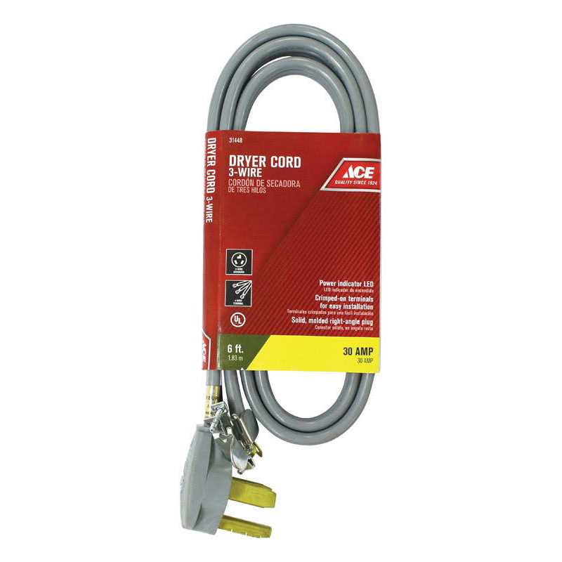 Ace 10/3 SRDT 6 ft. L Dryer Cord 3 Wire - Image 3