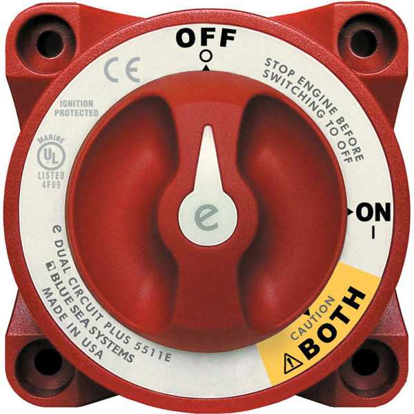 5511e Blue Sea e-Series Dual Circuit Plus Battery Switch - Image 3