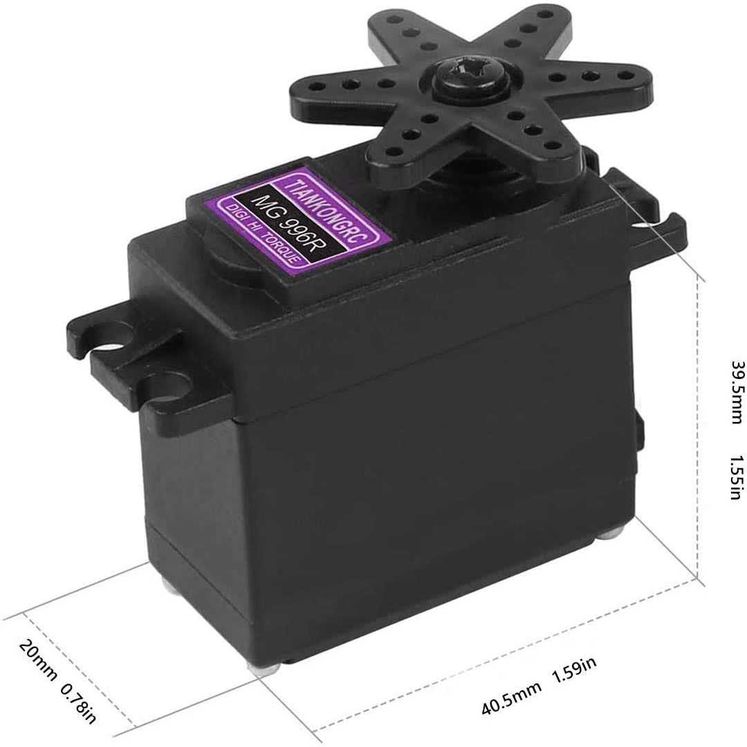 ETMall 6PCS MG996R Servo Motor Metal Gear Servo Motor Torque Digital Servo Motor High Speed Torque Servo Motor for Smart Car Robot Boat RC - Image 4