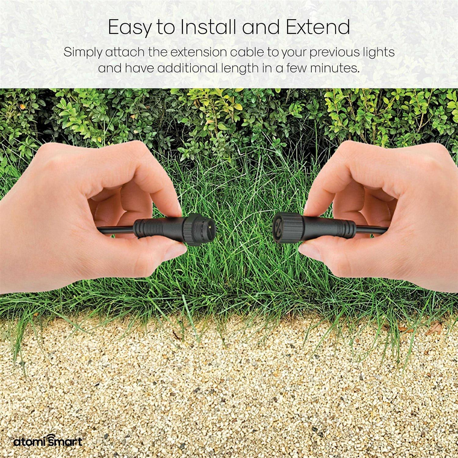 Atomi Smart 10ft Extension Cable Compatible with Atomi Smart WiFi Pathway Lights and Spot Lights - Image 4