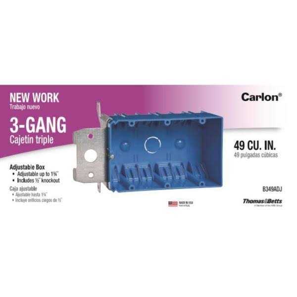 Carlon B349ADJ Outlet Box 3 -Gang - Image 2