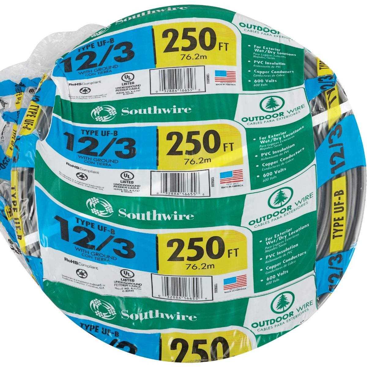 Southwire Company #13058355 250' 12/3 W/G UF Cable - Image 5
