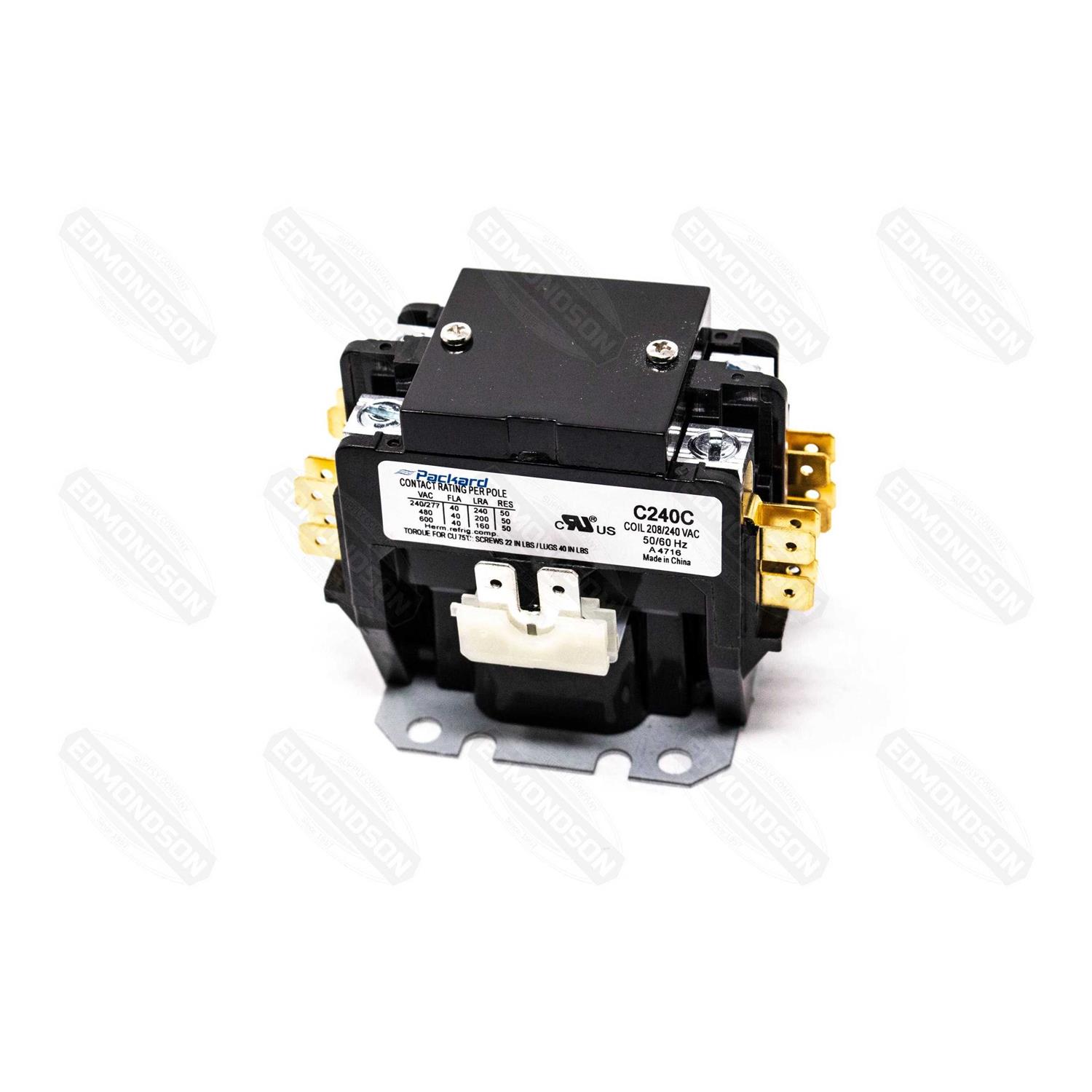 C240C Packard 2 Pole 40 Amp 208/240 Vac Contactor - Image 3