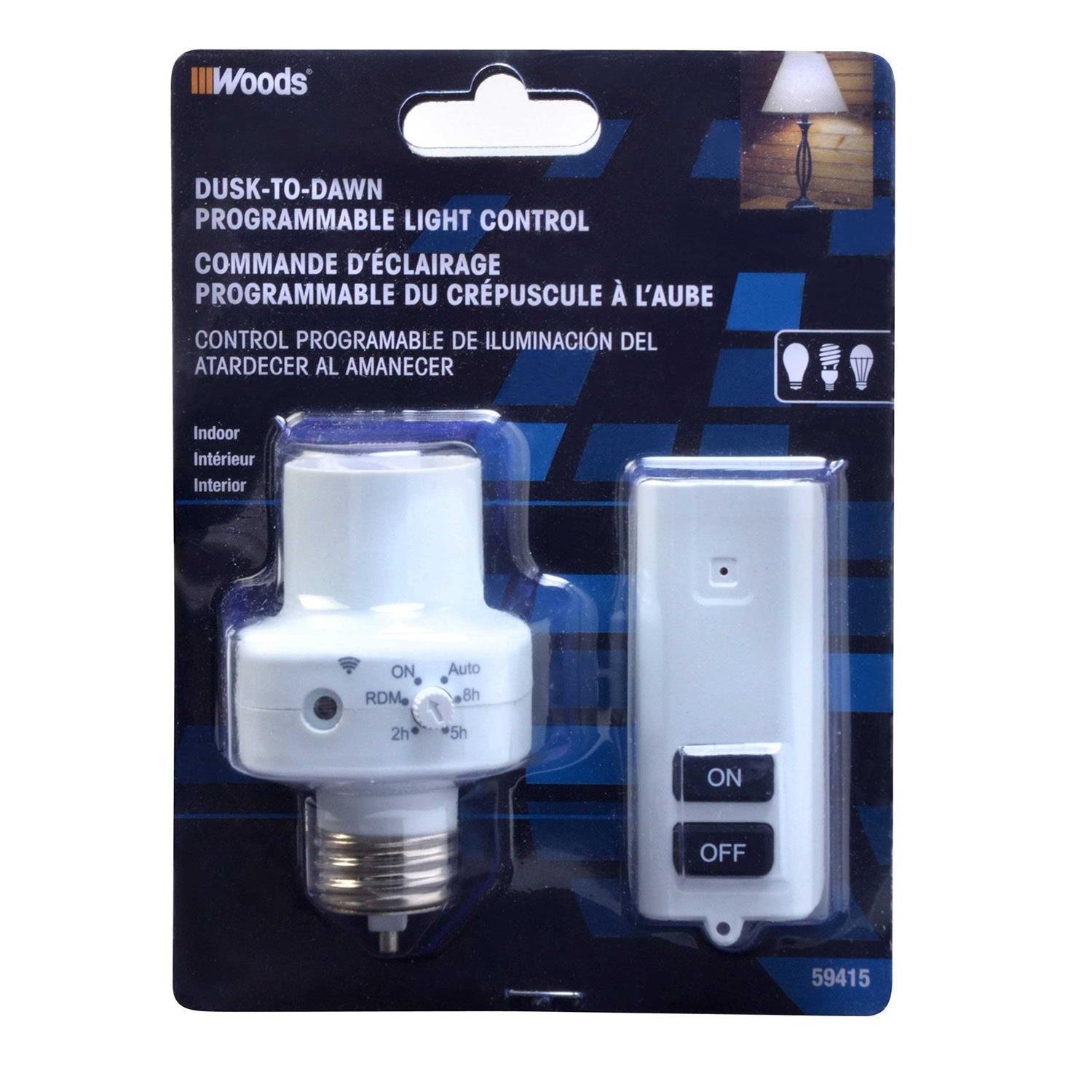 Woods Light Control Socket With Timed Photocell & Remote - Image 3