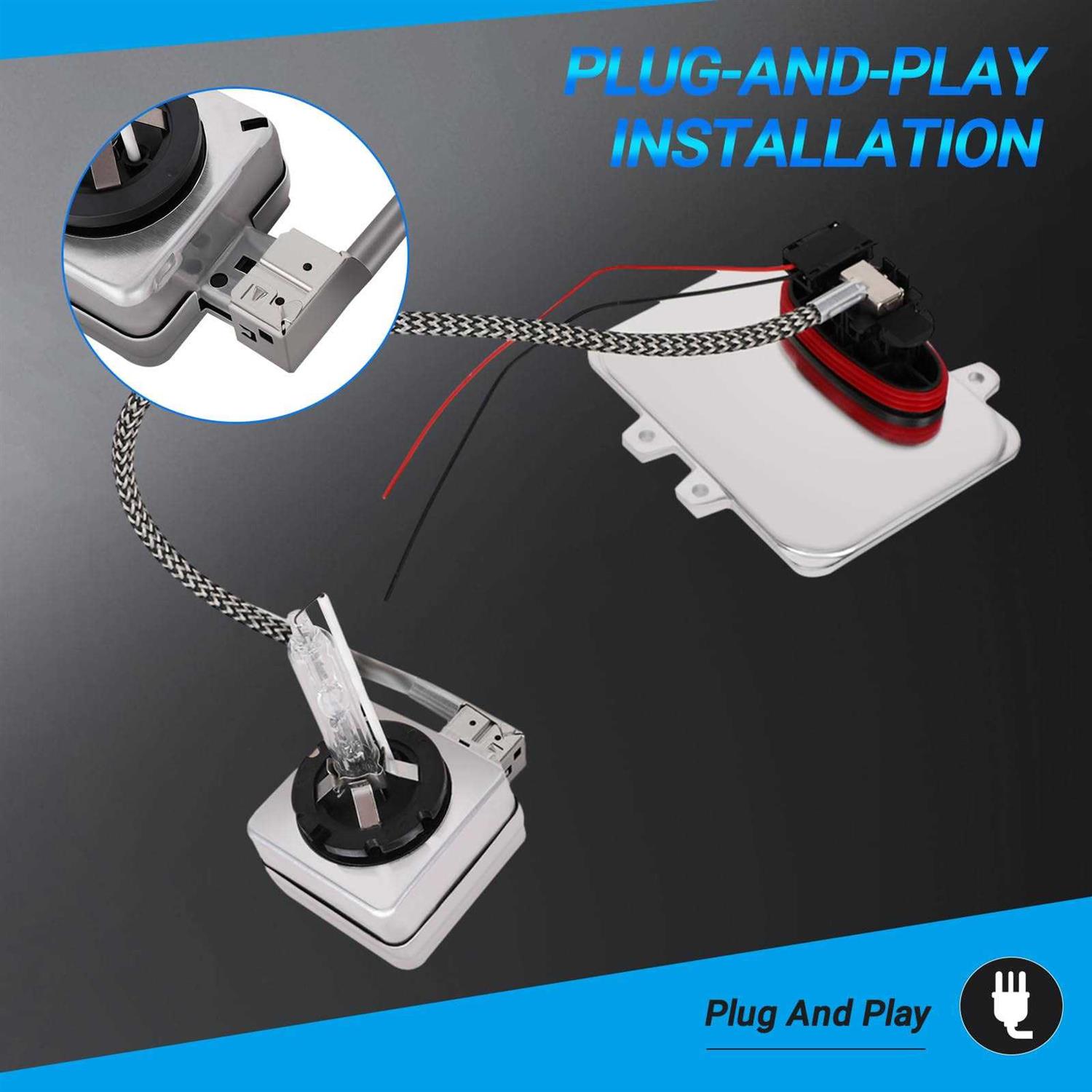 5dv 009 000-00 Xenon Hid Ballast Headlight Control Unit W/ Igniter and D1s Bulb Replacement for 2007-2014 Cadillac Escalade - Image 5