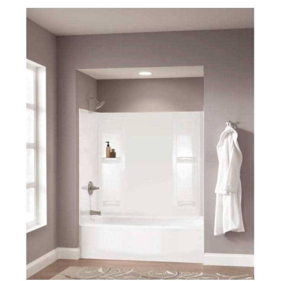 Delta Pro-Series 32 in. x 60 in. x 57 in. 5-Piece Easy Up Adhesive Tub Surround - Image 4