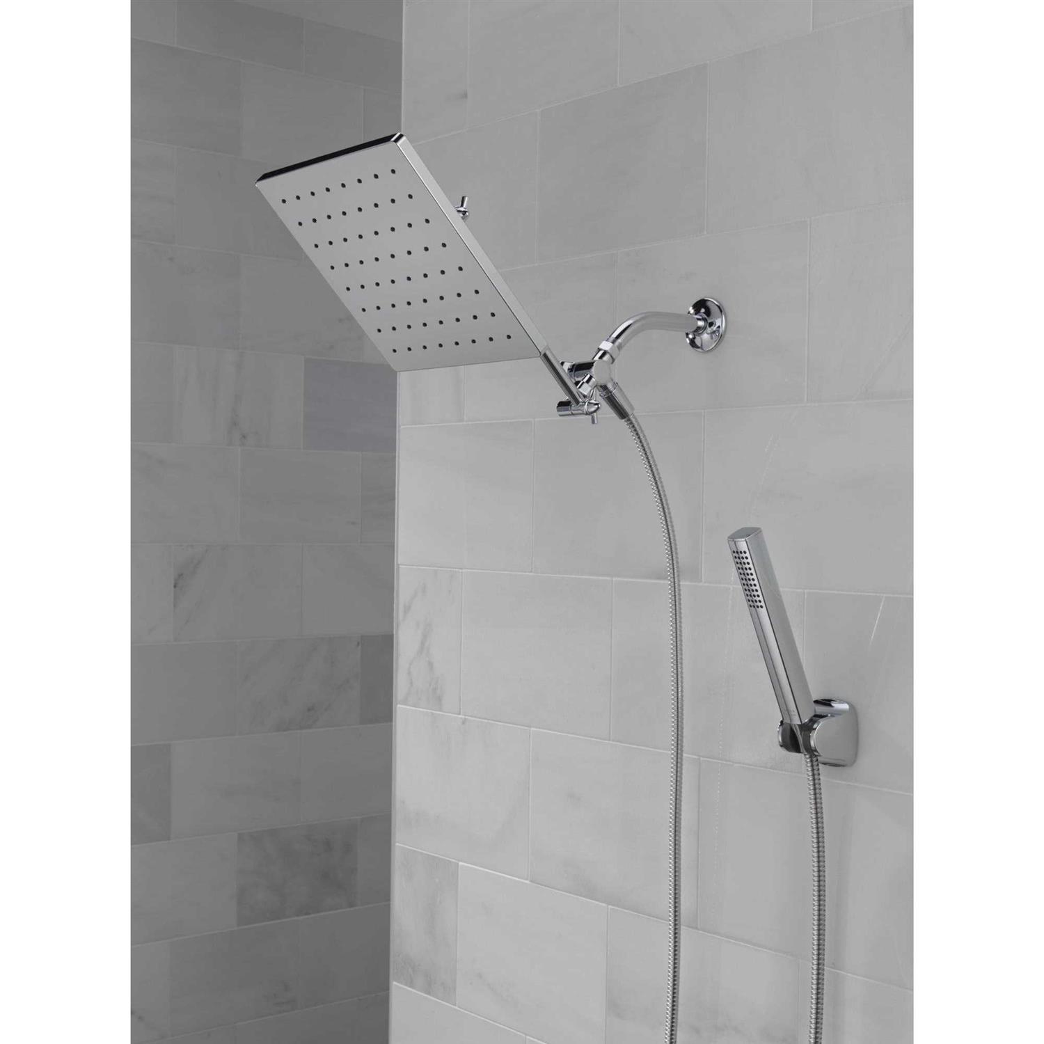 Delta Universal Showering Components 10 inch Raincan Shower Head & Hand Held Combo with Adjustable Extension Arm - Image 5