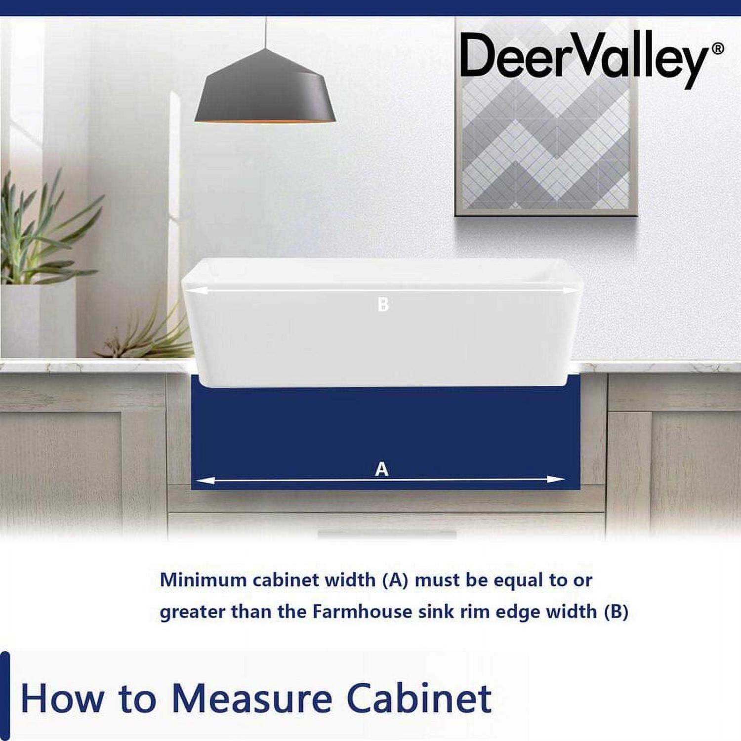 DeerValley Farmhouse Kitchen Sink Ceramic Sink - Image 3