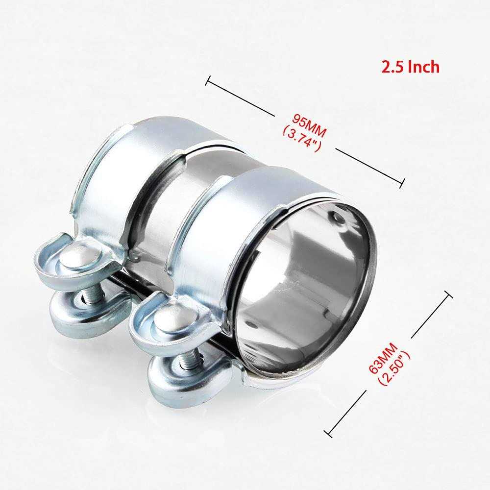 Stainless Steel Exhaust Clamp Pipe Joint Bolts Band Flanges Clamp - Image 4