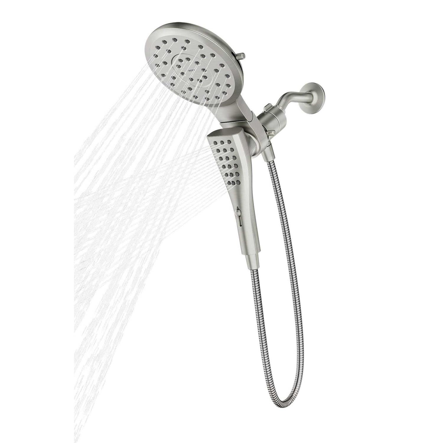 Moen 220C2 Eight-Function Rainshower + Handheld Shower Head, Chrome