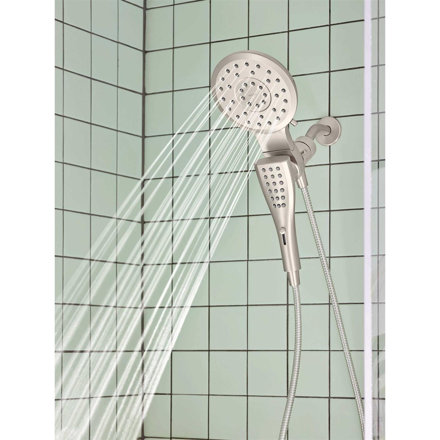 Moen 220C2 Eight-Function Rainshower + Handheld Shower Head, Chrome - Image 4
