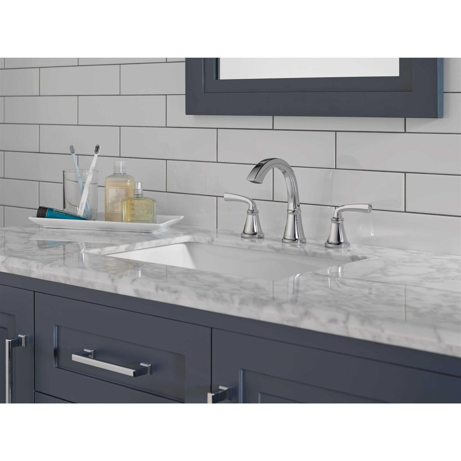 Delta Geist Two Handle Widespread Bathroom Faucet - Image 3