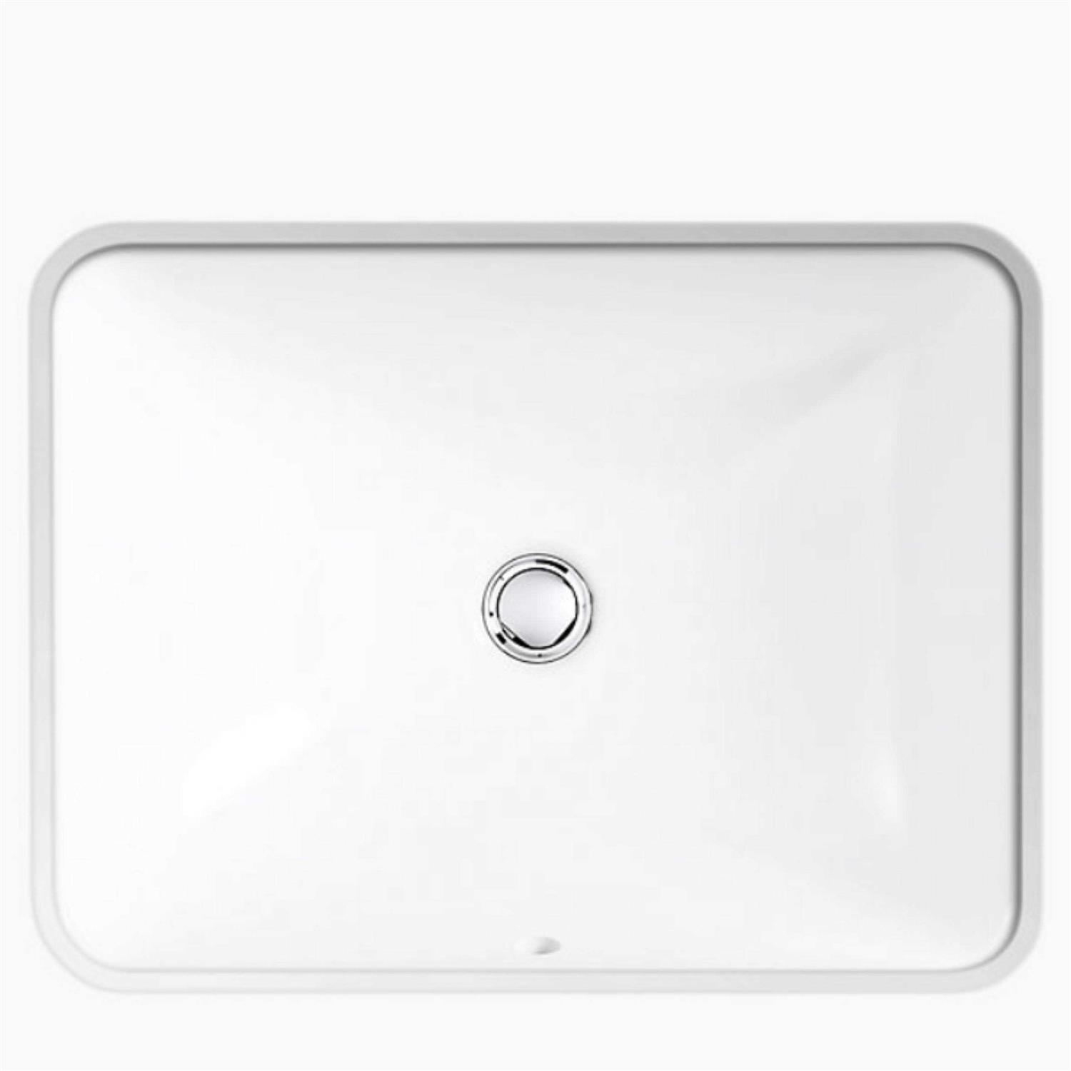 Kohler Caxton White Undermount Rectangular Transitional Bathroom Sink - Image 3