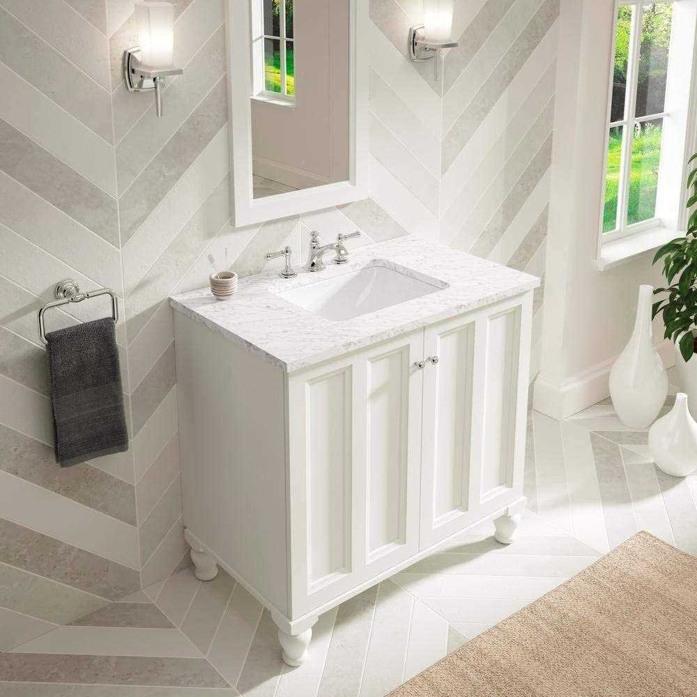 Kohler Caxton White Undermount Rectangular Transitional Bathroom Sink - Image 5
