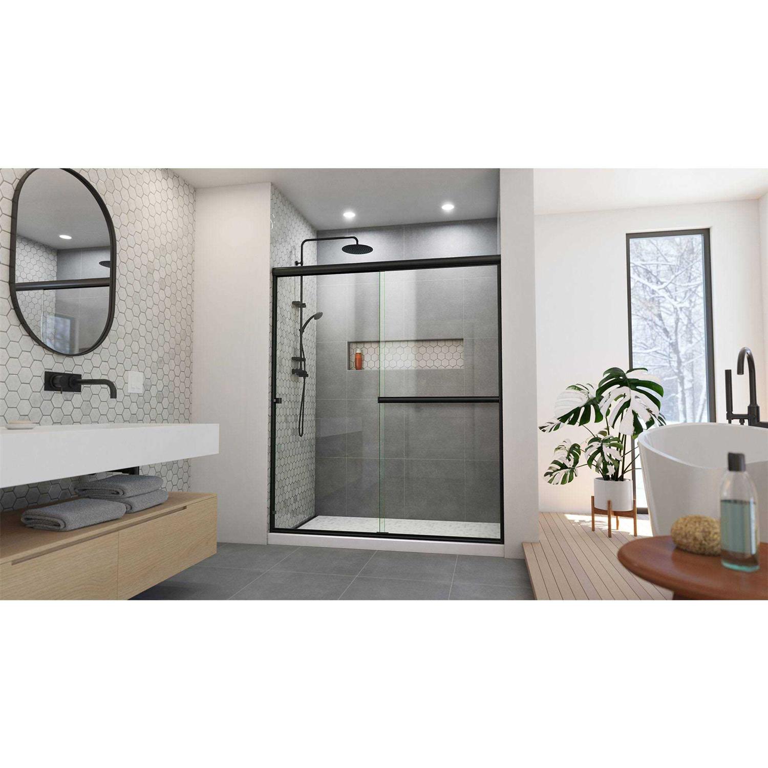 DreamLine Alliance Pro BG 56-60 in. W x 70 3/8 in. H Semi-Frameless Sliding Shower Door SDAB60W700VXX09 - Image 4
