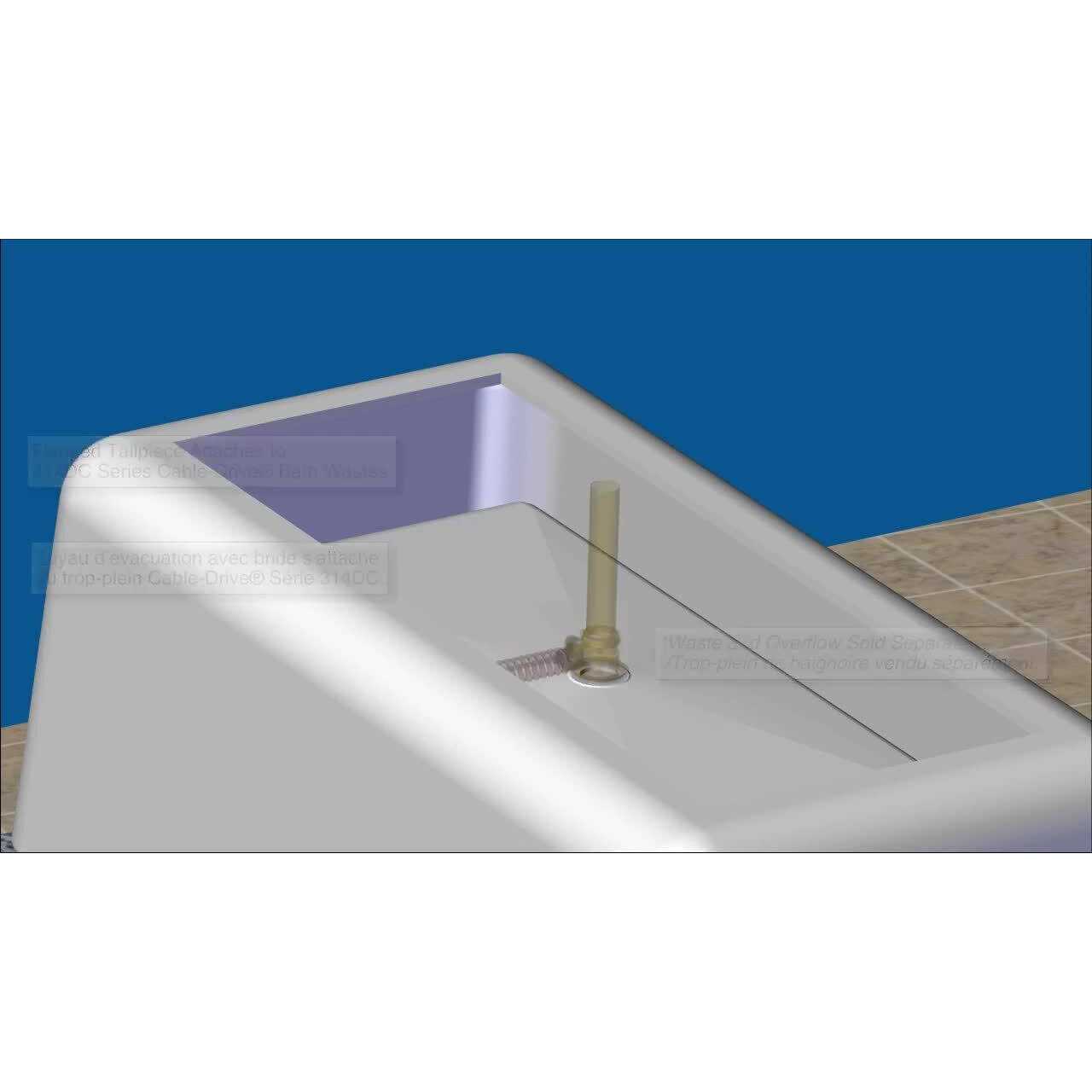 OS&B ITD5135 Freestanding Bathtub Rough-in Kit Brass Tail Pipe and PVC - Image 5