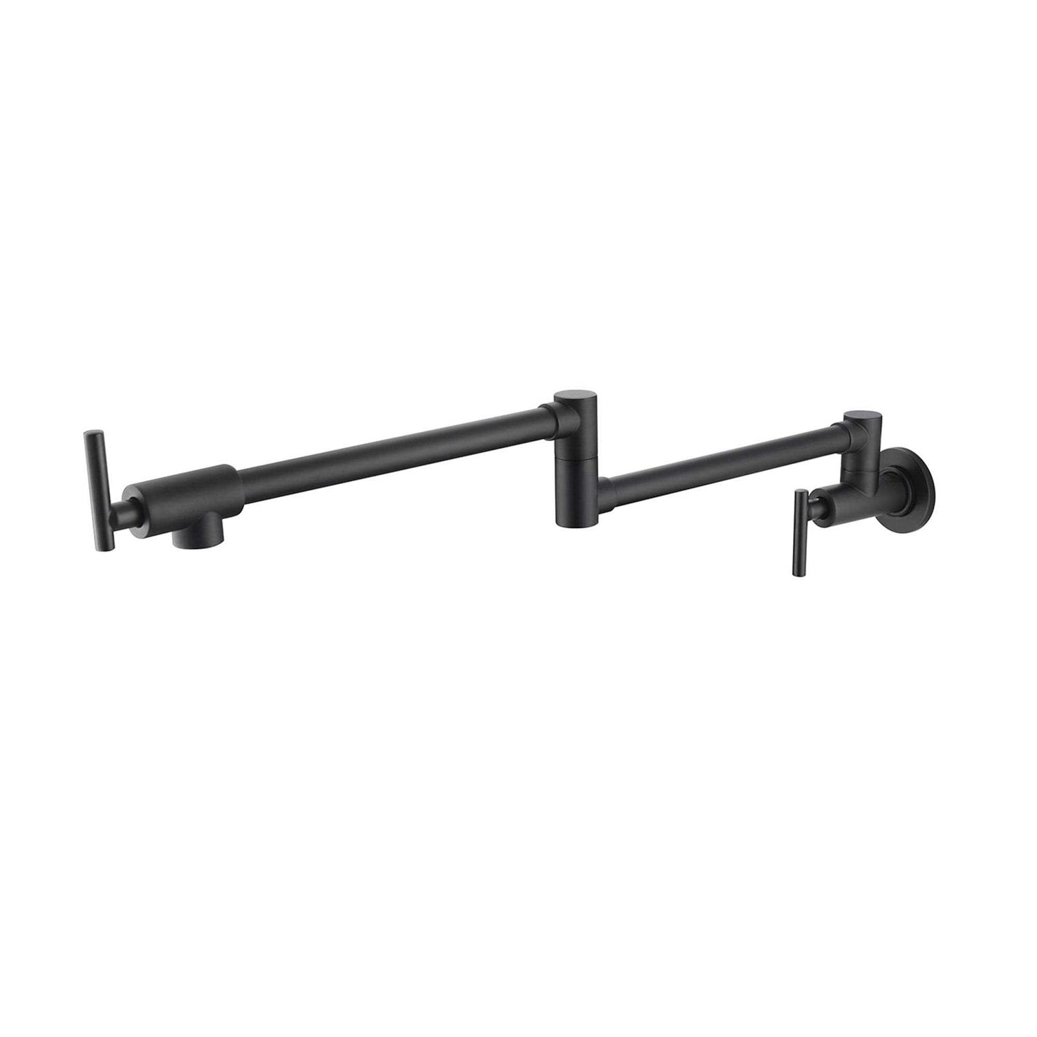 Mondawe 1.8 GPM Pot Filler Faucet Single Hole 2 Handles Wall mount Kitchen Faucet - Image 4