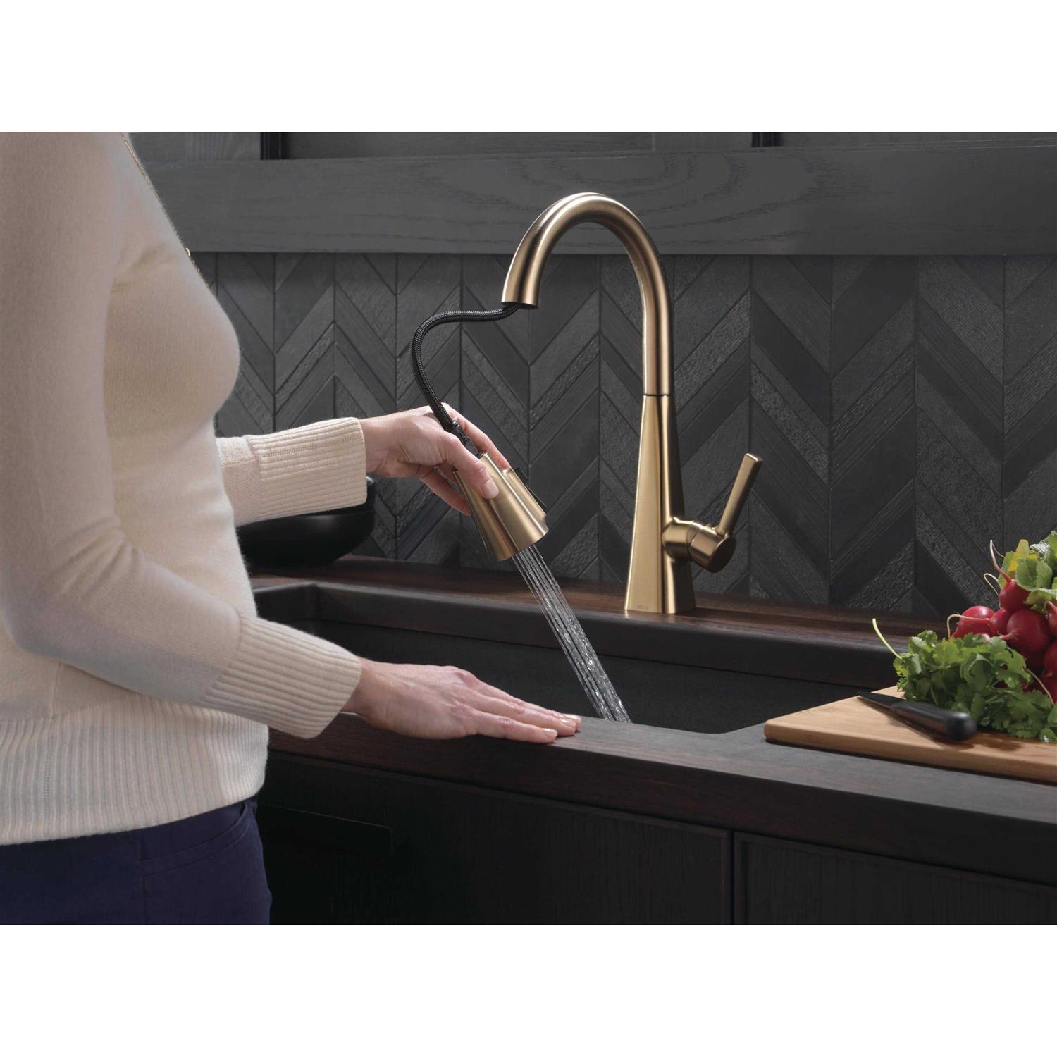 Delta Lenta Single-Handle Pull-Down Kitchen Faucet - Image 3