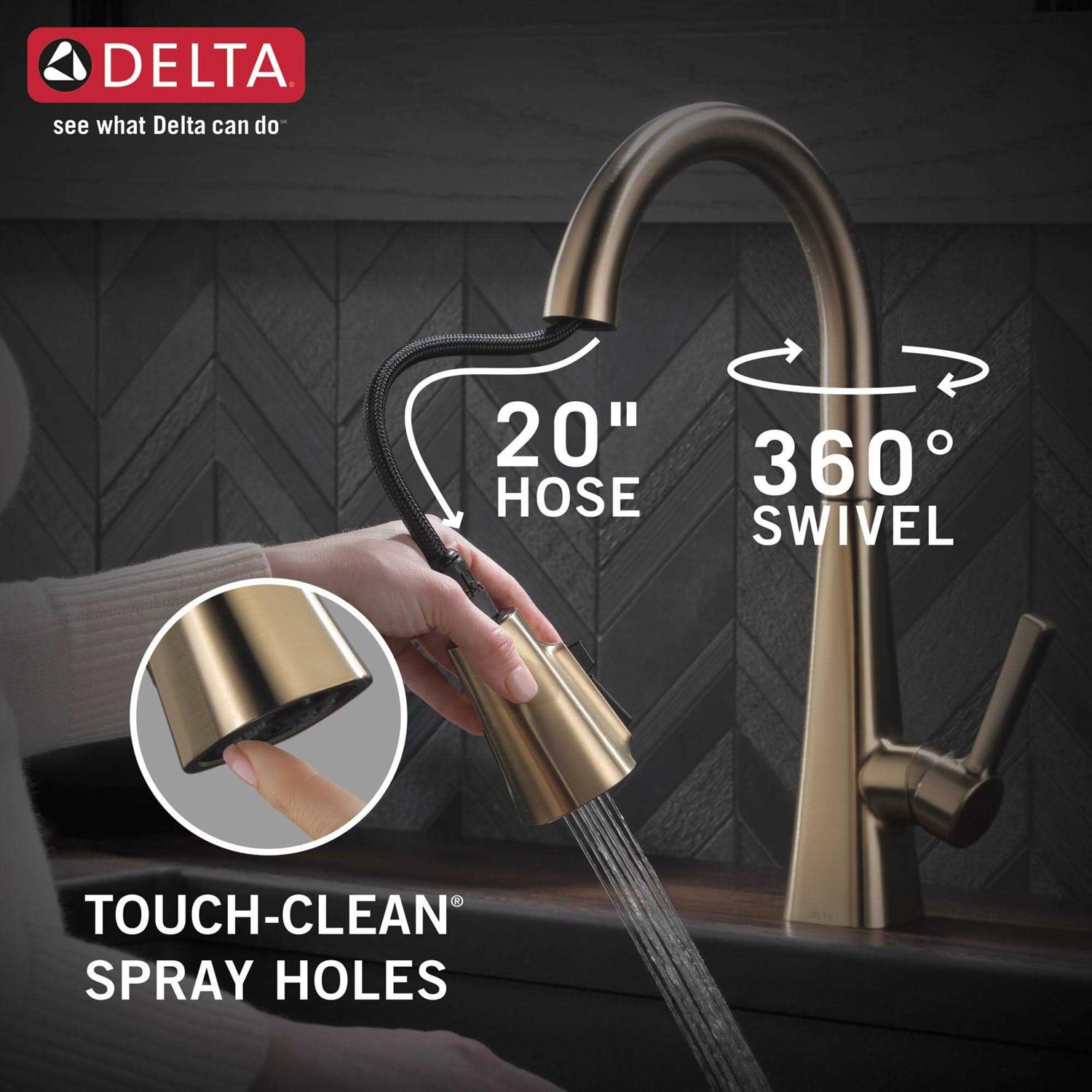 Delta Lenta Single-Handle Pull-Down Kitchen Faucet - Image 5