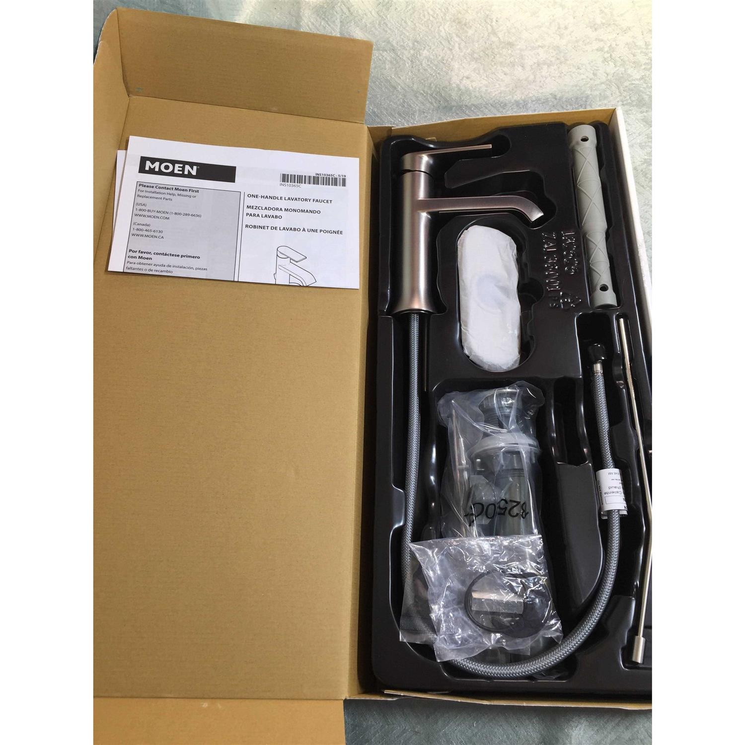 Moen Genta Single Hole Single-Handle Bathroom Faucet Spot Resist Brushed Nickel - Image 3